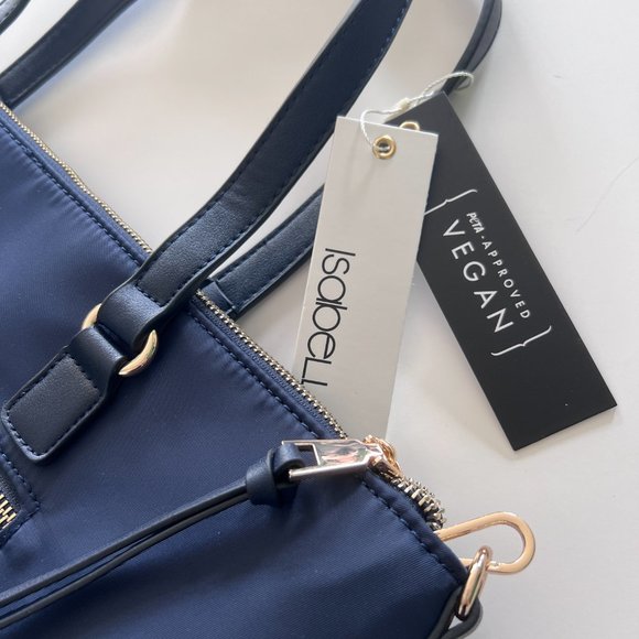 ISABELLE Vegan NylonTote Navy NWT - Picture 2 of 10